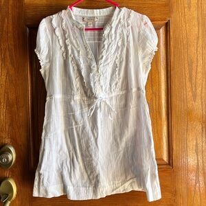 Decree XL Women’s short sleeve white shirt. Excellent condition.